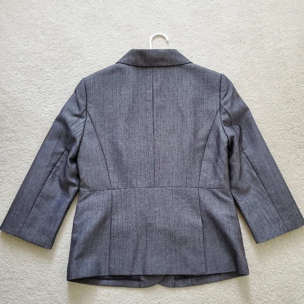 The Limited Women’s Gray 3/4 Sleeves Fitted Jacket Blazer szS